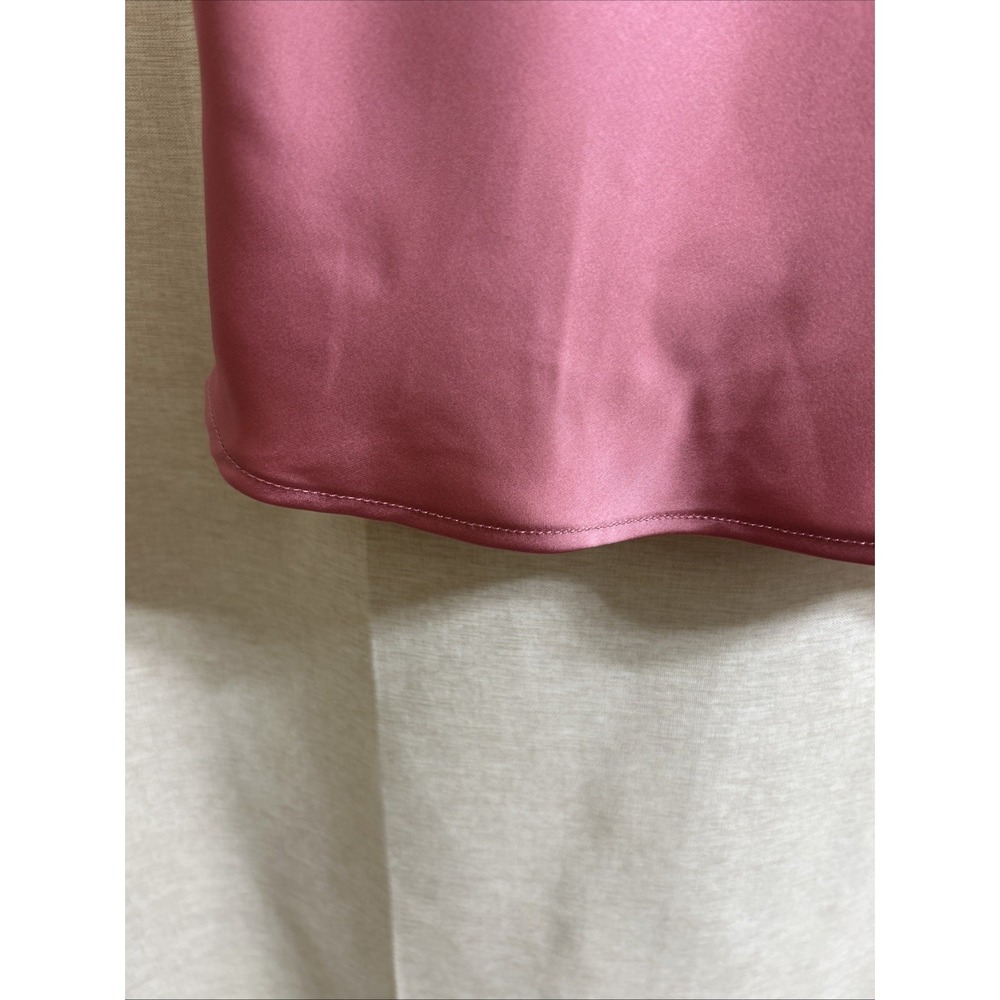 Pink Satin Slip Dress Size S Mini Spaghetti Strap Lingerie Style Y2K - Picture 5 of 9